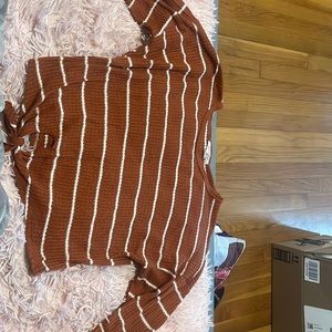 Long sleeve stripped sweater